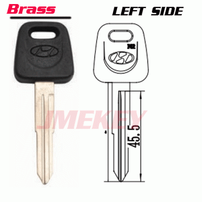 P-189 Replacement Brass Car key blanks for Hyundai LEFT SIDE