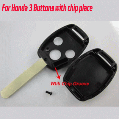 A-054 For Honda 3 Buttons Remote Key Shell With Chip Place