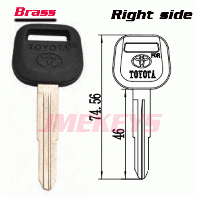 P-060 replacement Brass Toyota car key blanks Right side