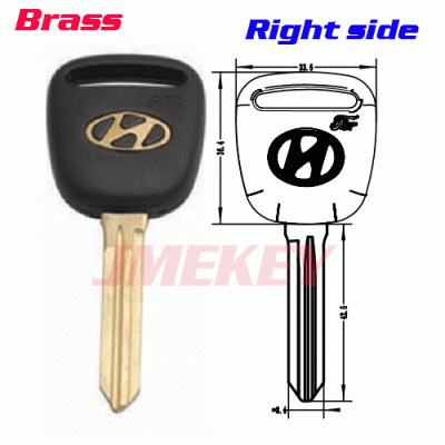 P-238 Gold Logo For Hyundai car key blanks Right side