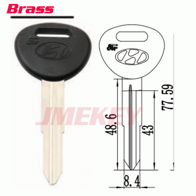 P-219 Replacment Brass Car key Blanks for Hyundai