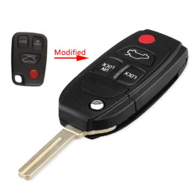 VOL-05 Flip Folding Remote Car Key Shell Fob Case For Volvo