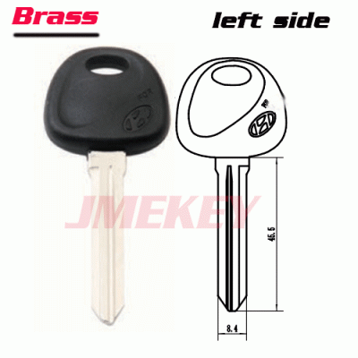 P-212 Replacment brass Car key Blanks for Hyundai Left side