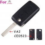 CIT-01A FOR Citroen 2 Buttons flip remote key shell no battery