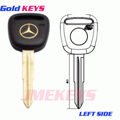 P-008 Replacement Mercedes Gold logo benz Key Blanks