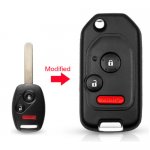 HON-23 Modified Remote 3 Button Flip Car Key Shell For Honda