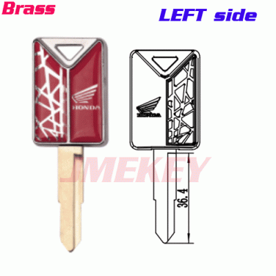 P-392 Replacement Brass Honda KEY BLANKS left side