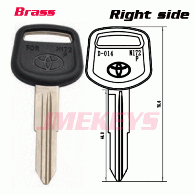 P-056 replacement Brass Toyota car key blanks TOY41 Suppliers