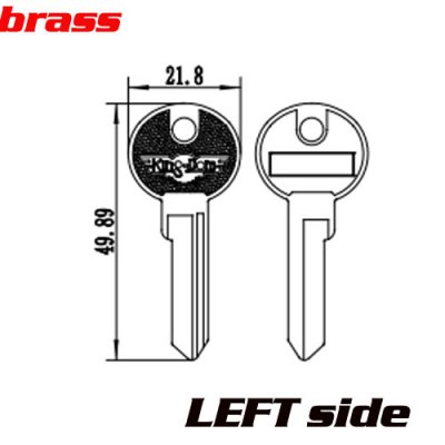 K-235L Brass BLANK KEY FOR king-Dom Left side