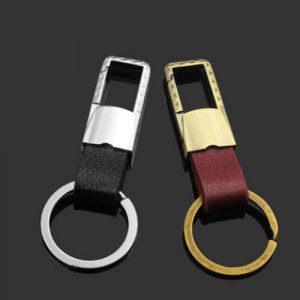 GX-171 Creative gift for men's metallic leather car keychain
