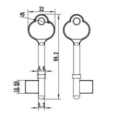 K-552 Zinc alloy Door key Blanks Suppliers