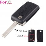 CIT-01B FOR Citroen 2 Buttons flip remote key shell va2