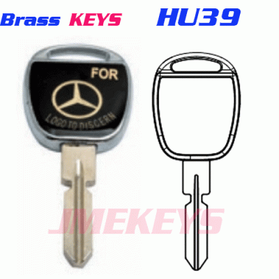 P-015 Replacement Gule Mercedes Benz Key Blanks HU39 Suppliers