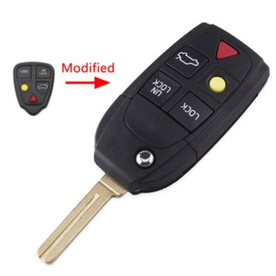 VOL-06 Flip Folding Remote Car Key Shell Fob Case For Volvo