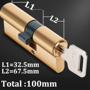 Lock-59 brass Length L1 32.5 mm L2 67.5 mm House Lock Cylinder