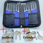 PS-07 17Pcs + 1 pcs padlock +1 pcs cylinder Pick set Locksmiths