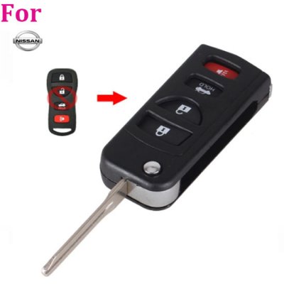 NIS-02 4 Buttons flip key shell for Nissan