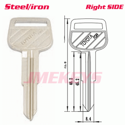 P-079 All steel for BLANK KEYS FOR TOYOTA RIGHT SIDE