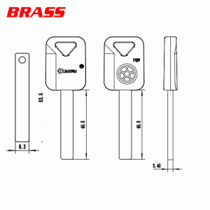 P-489 Plastic Brass House key Blanks Suppliers
