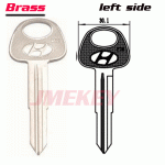 P-227 Brass For Hyundai Car key blanks HYDA7R LEFT side