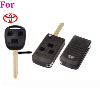 TOY-14 For Toyota 3 buttons flip key shell