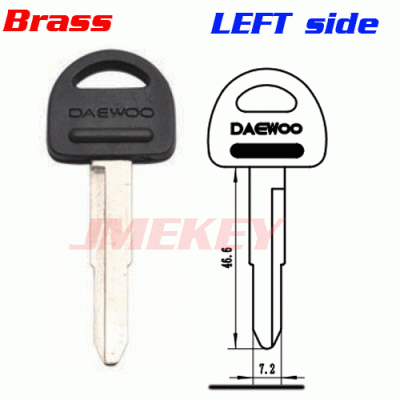 P-495 brass Car key Blanks for Daewoo LEFT side