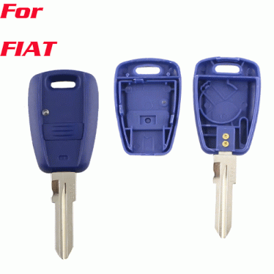 A-074 Transponder Key Shell Blue for Fiat 1 Buttons