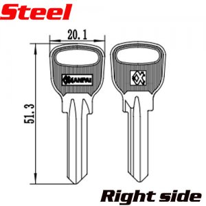 K-230 Steel Iron door blank key UL050 Suppliers Right side