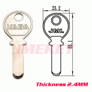 P-570 Thickness 2.4mm House key blanks KABA Suppliers