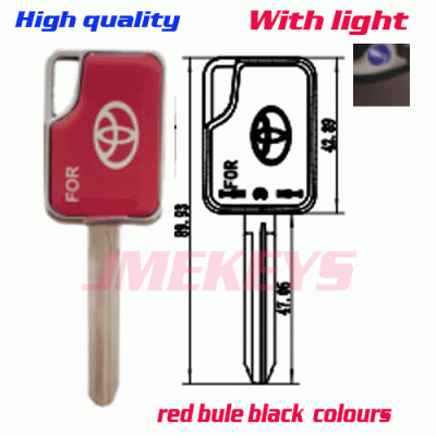 p-038 New Car key blanks for toyota red bule black colour