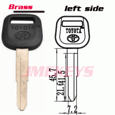 P-067 replacement Brass Blank keys for toyota LEFT side