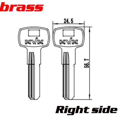 K-233 Brass House key blanks MVM Suppleirs