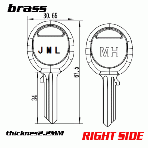 P-484a Thickness 2.2mm Brass Plastic House keys blanks ul050