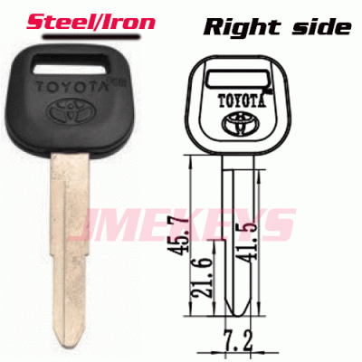 P-065 replacement STEEL Blank keys for toyota Right side