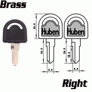 P-458A Brass Hub House key Blanks Right side
