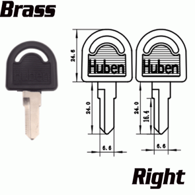 P-458A Brass Hub House key Blanks Right side