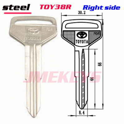 P-089 Replacement Steel iron Car key blanks for Toyota toy38R