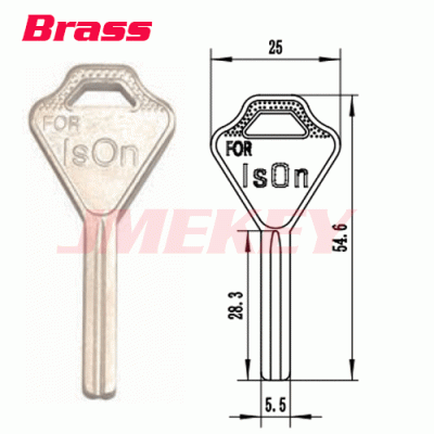 P-579 Brass House key Blanks For ISON Suppliers