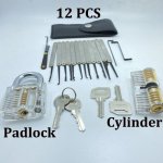 PS-08 12Pcs + 1 padlock +1 cylinder Pick set Locksmiths TOOLS