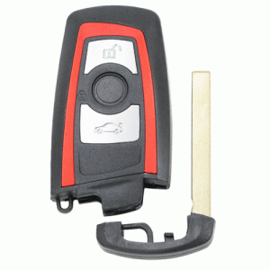 1266 3 Buttons smart Car key shell For BMW Red