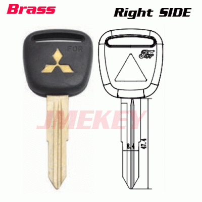 P-154 Gold Logo For Mitsubishi car key blanks right side