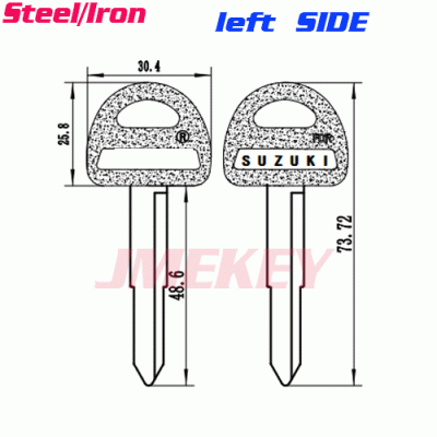 P-336 Replacement Iron Car key blanks For suzuki LEFT side