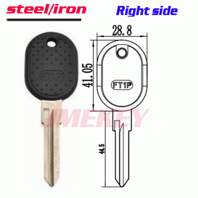 P-248 For Iron steel Fiat long Car key Blanks Right side