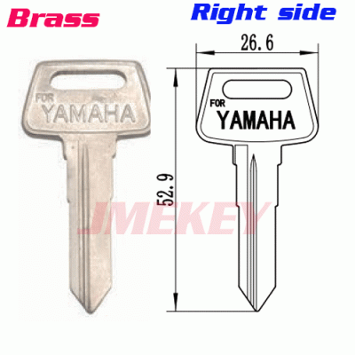 P-447 For BRASS yamaha car Key blanks Right side