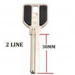 P-139 For 2 line brass bank door keys