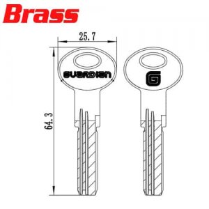 Y-626 Brass House key Blanks suppliers GUARDIAN Right side