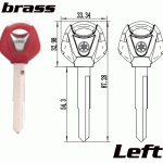 P-438A Brass Motorcycle Key Blanks for yamaha Left side