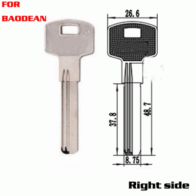 K-055 door key blanks for BAODEAN Right Side