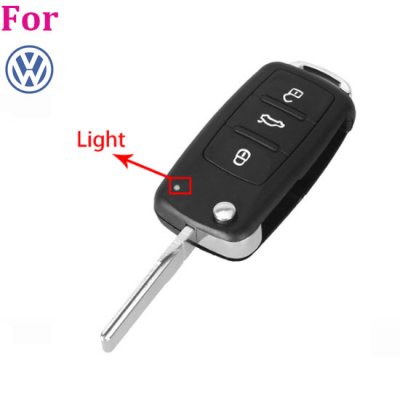 VW-03 3 Buttons Flip Remote Key Shell Car Key Case For VW