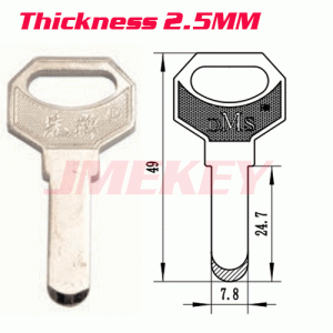 P-563 For DMS House key blanks Thickness 2.5mm